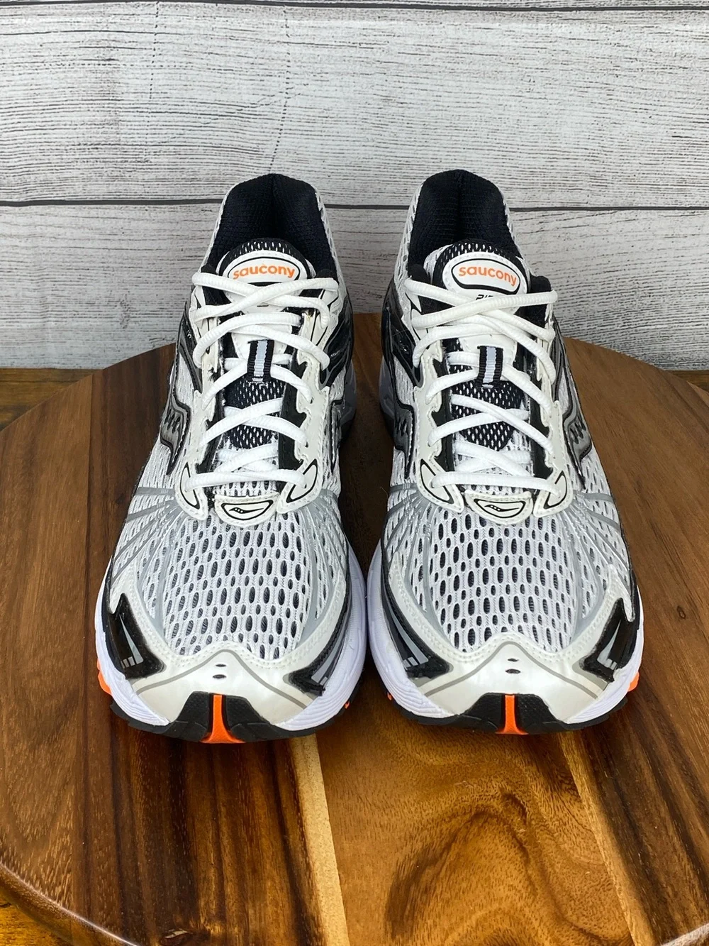 Saucony Ride 5 Millennium Silver White Orange Y2K Sneakers Men’s Shoe Size 12